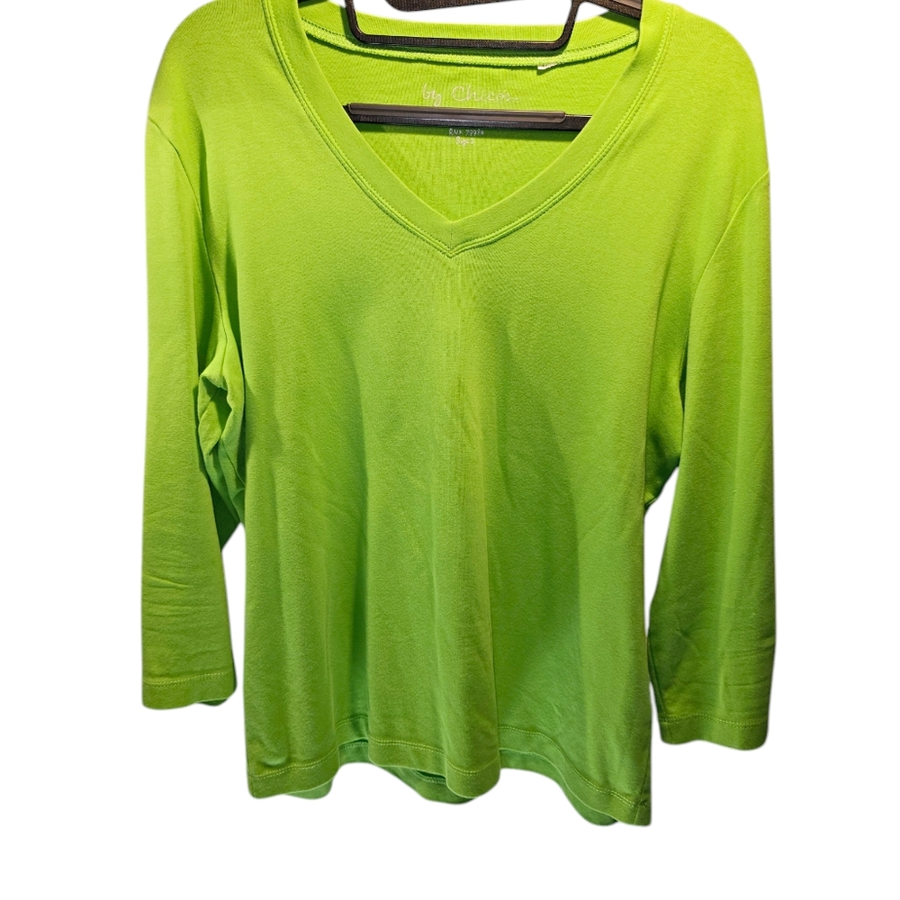 Chico's sz. Large green tshirt